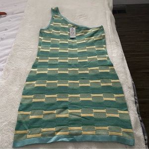 NWT Cotton On Curve one shoulder knit mini dress size 12